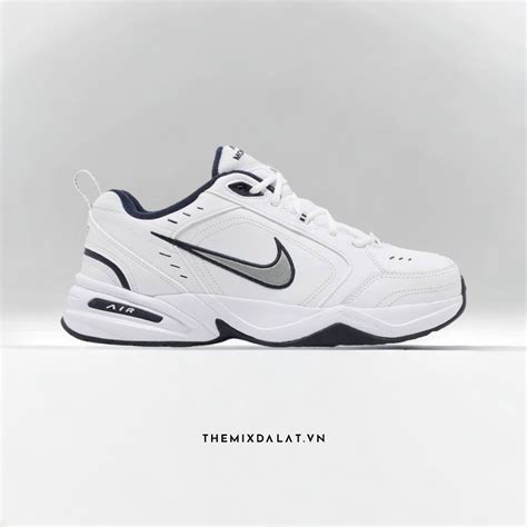 nike air monarch white navy